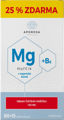 Aporosa Prémiový Hořčík Citrát 150 mg + B6 75 tablet