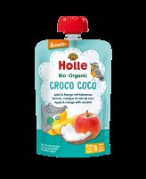 Holle Croco Coco Bio ovocné pyré jablko mango, kokos Holle Croco Coco Bio ovocné pyré jablko mango, kokos