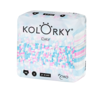 Kolorky DAY - pruhy - S (3-6 kg) jednorázové eko plenky 25ks