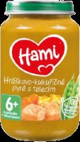 Hami příkrm hráškovo-kukuř.pyré s telecím 200g 6M Hami příkrm hráškovo-kukuř.pyré s telecím 200g 6M