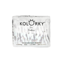 Kolorky DAY - peří - S (3-6 kg) jednorázové eko plenky 25ks
