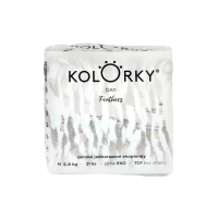 Kolorky DAY - peří - M (5-8 kg) jednorázové eko plenky21ks
