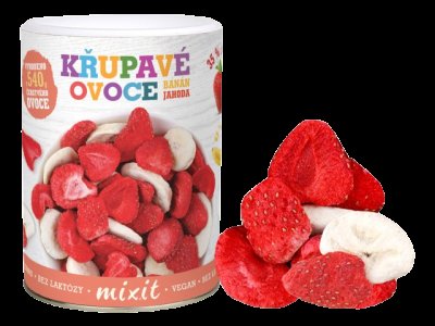 Mixit Banán Jahoda Křupavé ovoce 80 g