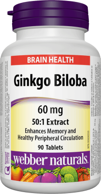 Webber Naturals Ginkgo Biloba 60mg 90 tablet