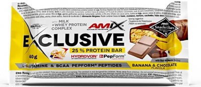 AMIX Exclusive Protein Bar, Banán-čokoláda, 40g
