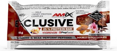 AMIX Exclusive Protein Bar, Double Dutch Chocolate, 40g