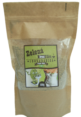 Drcená zelená káva 100% arabica 500g