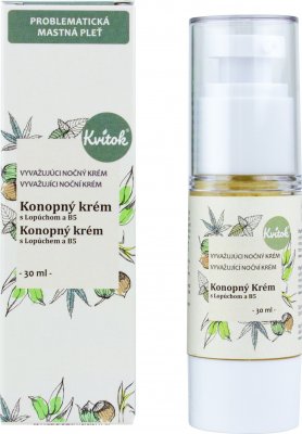 Navia Noční konopný krém s lopuchem a B5 pro mastnou a problematickou pleť 30 ml