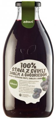 Zdravo Šťáva 100% řepovo-borůvkovo-jablková 750 ml