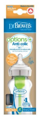 Dr.Brown's Kojenecká láhev Anti-colic sklo široká 270ml