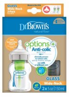 Dr.Brown´s láhev Options + Wide-Neck SKLO150 ml, 2ks