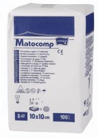 Matocomp 7.5 x 7.5cm komprese z gázy 100ks