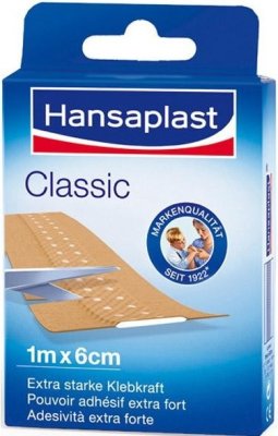 Hansaplast Náplast textilní 1 m x 6 cm nedělená 1 ks