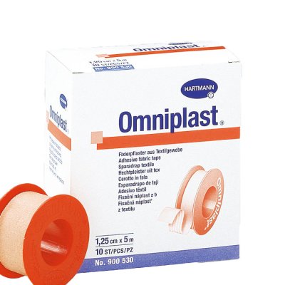 Omniplast Náplast textilní 1,25 cm x 5 m cívka 1 ks