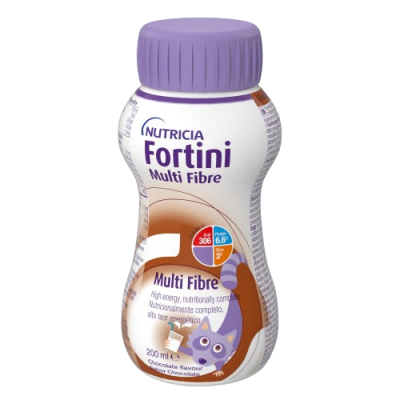 FORTINI PRO DĚTI S VLÁKNINOU, ČOKOLÁDOVÁ PŘÍCHUŤ perorální SOL 1X200ML