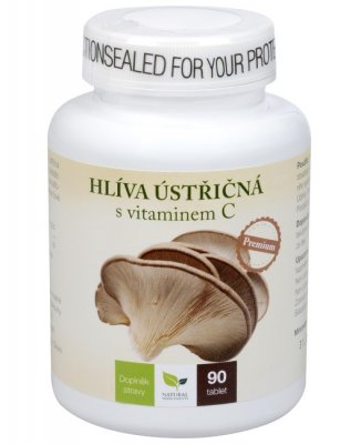Natural Medicaments Hlíva ústřičná Premium s vitamínem C 90 tablet