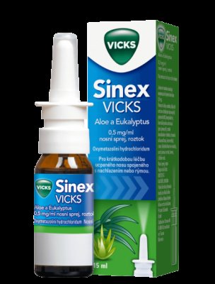 SINEX VICKS ALOE A EUKALYPTUS - 0,5MG/ML NAS SPR SOL 1X15ML