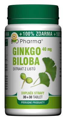 Bio Pharma Ginkgo Biloba 40mg, 2 x 30 tablet