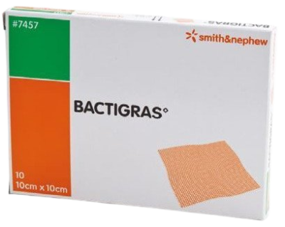 Krytí Bactigras antisept.s mastí 10x10cm/10ks