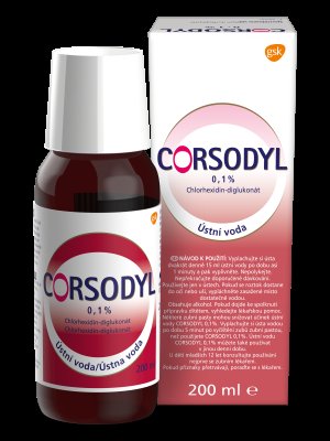 Corsodyl Ústní voda 0.1% 200 ml