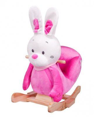 Houpací hračka PlayTo králíček růžová