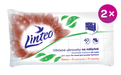 Linteo Vlhčené úklidové ubrousky na nábytek 40 ks