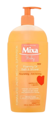 Mixa Baby pěnivý olej do sprchy i do koupele Foaming Oil 400 ml Mixa Baby pěnivý olej do sprchy i do koupele Foaming Oil 400 ml