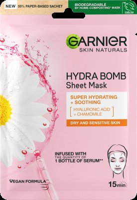 Garnier Moisture + Comfort superhydratační zklidňující textilní maska 32g