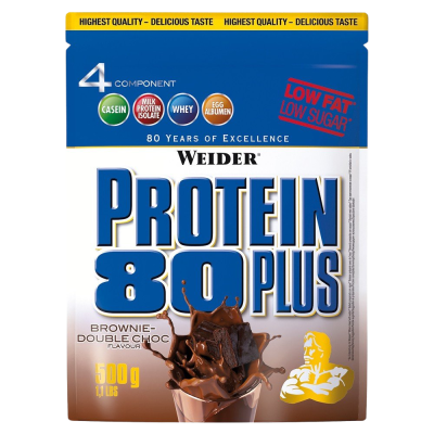 Weider Protein 80 Plus 500g, Brownie Double chocolate