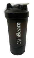 GymBeam Vícedílný šejkr Blend Bottle Black White 600ml