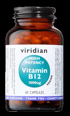 Viridian High Potency Vitamin B12 1000ug 60 kapslí