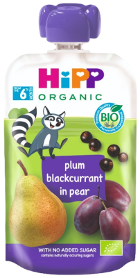 Hipp BIO Hippies hruška-černý rybíz-švestka 100 g