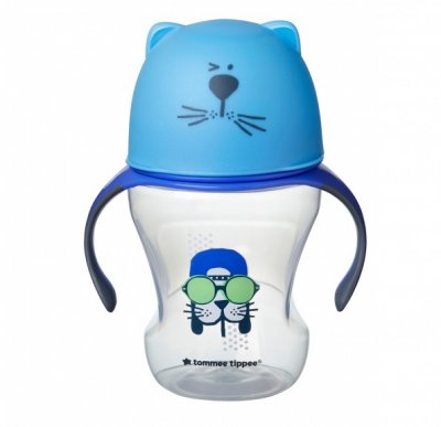 Tommee Tippee Hrnek s pítkem Soft Blue 6m+ 230ml