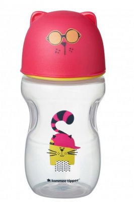 Tommee Tippee Hrnek s pítkem Soft Pink 12m+ 300ml