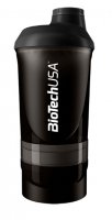 BiotechUSA Shaker Wave+ 600ml(+250ml+100ml) "Panther Black"