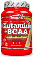 Amix L-Glutamine + BCAA - powder, Pomeranč, 1000 g