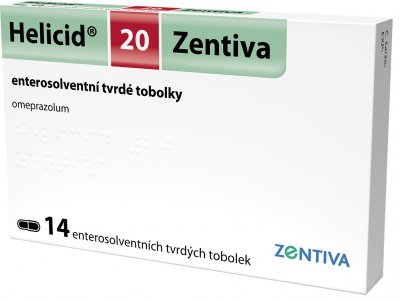 Helicid 20 Zentiva 14 tvrdých tobolek