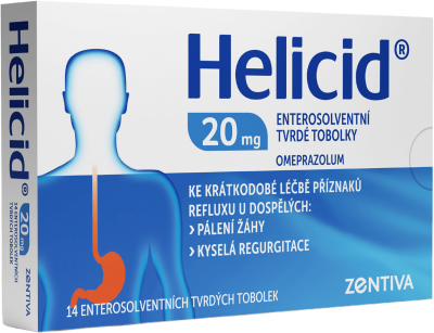 HELICID 20mg Zentiva 14 tobolek