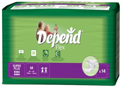 Depend Flex Super Plus vel. M plenkové kalhotky prodyšné 14 ks