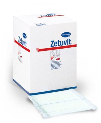 Zetuvit kompresy kombinované, savé, nesterilní 10 x 10 cm