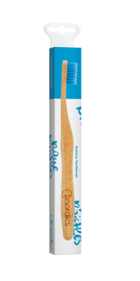Nordics Bambusový kartáček na zuby s modrými štětinami pro dospělé 1 ks