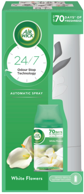 Airwick Automatický Spray komplet Bílé květy frézie 250ml