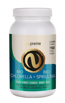 NUPREME Chlorella + Spirulina 750 tablet