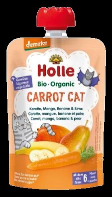 Holle Bio pyré - Carrot Cat- Mrkev, mango, banán a hruška 100g