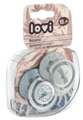 Lovi dudlík silikon dynamický Botanic 2ks modrá