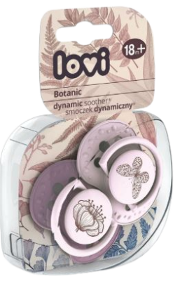 Lovi dudlík silikon dynamický Botanic 2ks růžová