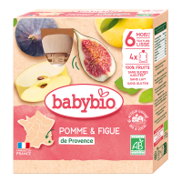 BABYBIO jablko fík 4 x 90 g
