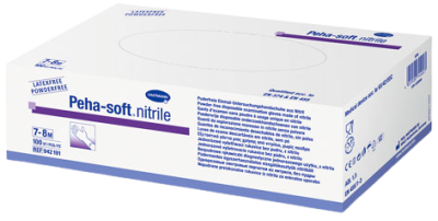 Peha -soft nitrile Vyšetřovací rukavice vel. S 100 ks
