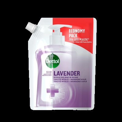 Dettol Levandule Zklidňující antibakteriální tekuté mýdlo náhradní náplň 500 ml Dettol Levandule Zklidňující antibakteriální tekuté mýdlo náhradní náplň 500 ml