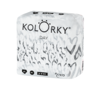 Kolorky DAY - srdce - M (5-8 kg) jednorázové eko plenky 21ks